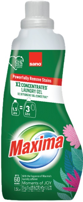 Концентриран гел за пране Sano Maxima Joy, 60 пранета, 1.5 л