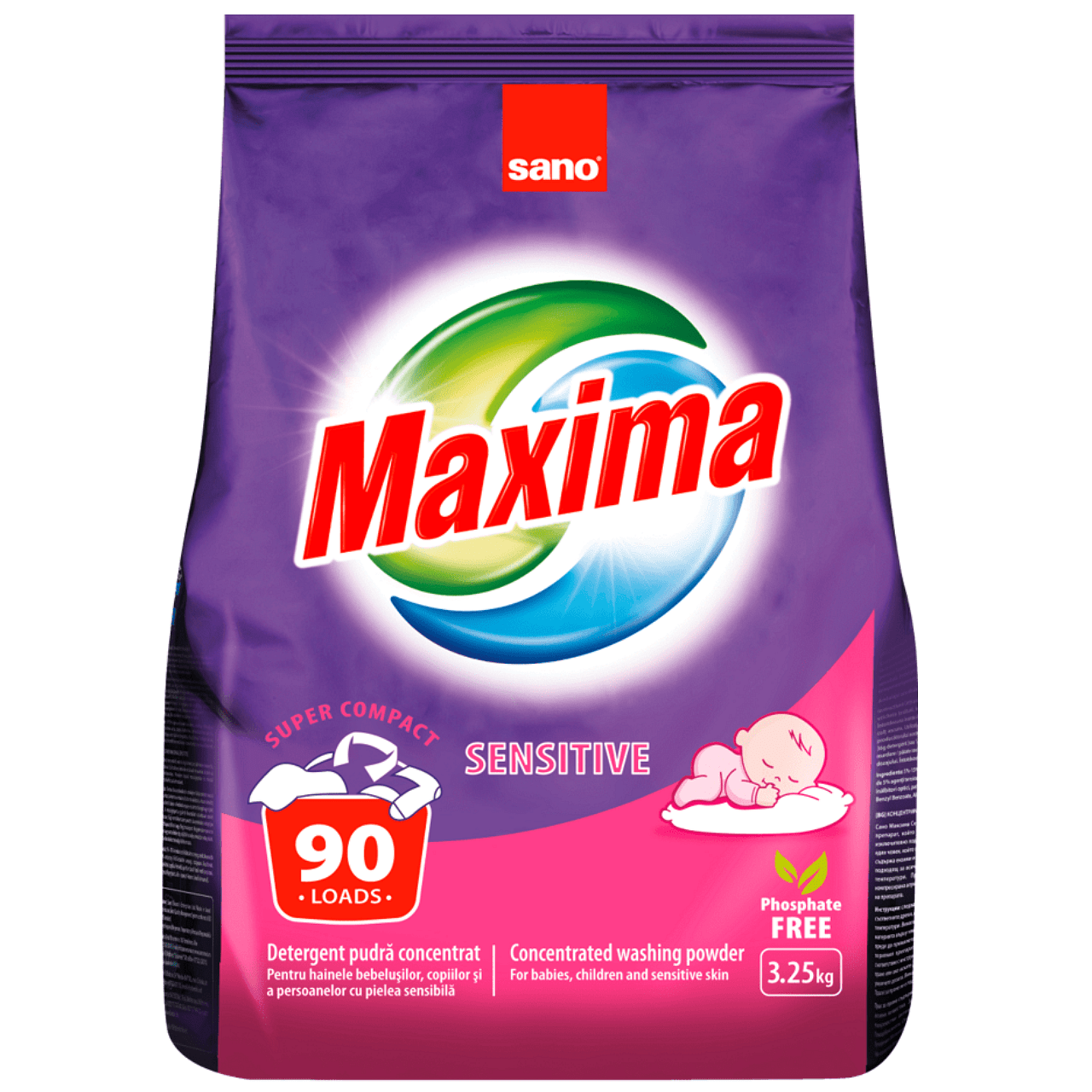 Sano Maxima Sensitive, 3,250 кг, 90 пранета